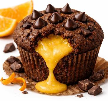 Muffinka czekoladowa pomarańczowa