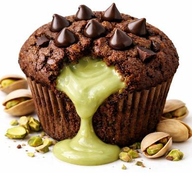 Muffinka czekoladowa pistacjowa