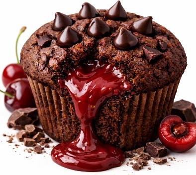 Muffinka czekoladowa wiśniowa