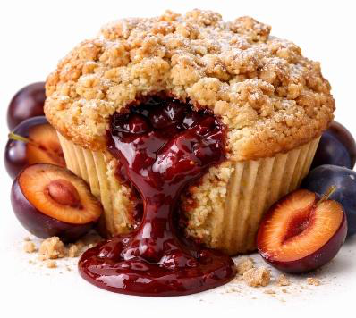 Muffinka waniliowa śliwkowa