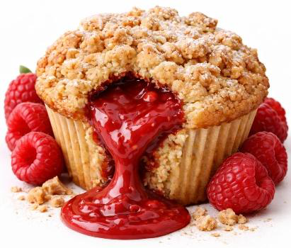 Muffinka waniliowa malinowa