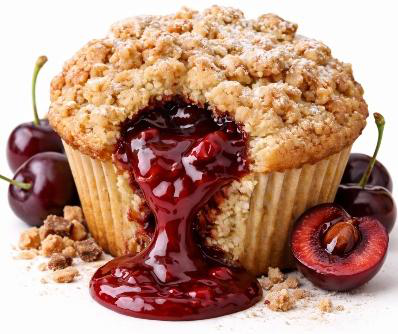 Muffinka waniliowa wiśniowa